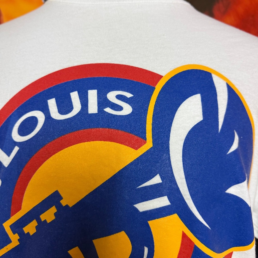 Vintage 90s St. Louis Blues Trumpet USA Champion Hockey NHL T Shirt Sz Large - Picture 2 of 9